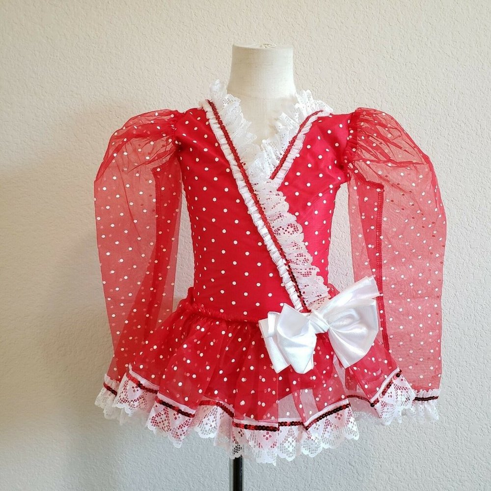 Vintage Wolff-Fording Polka Dot Pageant Leotard 6